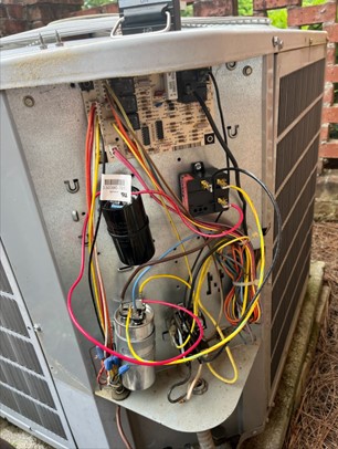 Wiring in a heat pump in Evans that needed help from Bailey's