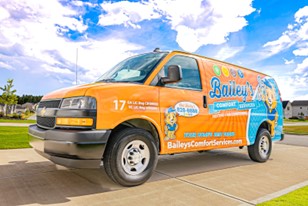 Bailey's Comfort Services truck on its way to provide top-notch Heating Service in Augusta or Evans